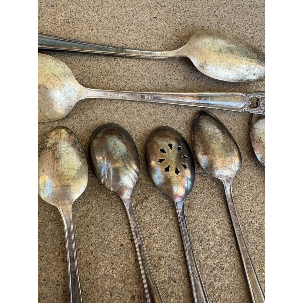 Vintage 1847 Rogers Bros "Eternally Yours" silverplate flatware set Partial - Picture 13 of 13